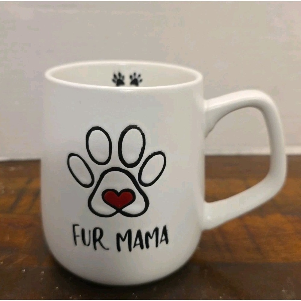 Fur Mama Coffee Mug Cup Dogs Puppies XL Mug 20oz Dog Mom Paw Heart